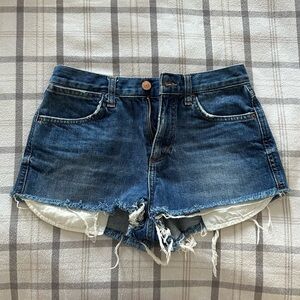 Topshop Dark Blue Jean Shorts
